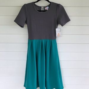 NWT Amelia Dress - Gray and Turquoise